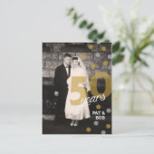 50周年記念結婚招待状はがき ポストカード (スタンド正面)
