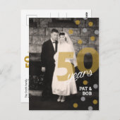 50周年記念結婚招待状はがき ポストカード (正面/裏面)