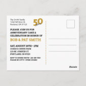 50周年記念結婚招待状はがき ポストカード (裏面)