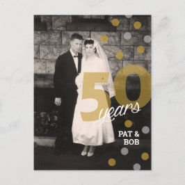 50周年記念結婚招待状はがき ポストカード