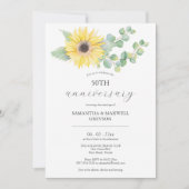 50周年記念結婚招待状ひまわり 招待状 (正面)