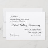 50周年記念結婚招待状クラスダマスク 招待状 (裏面)