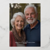 50周年記念結婚招待状ゴールデン 箔招待状 (裏面)