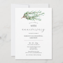 50周年記念結婚招待状植物学 招待状