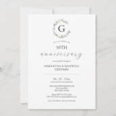 50周年記念結婚招待状植物学 招待状 (正面)