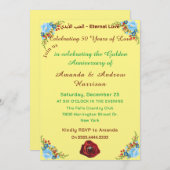 50周年記念結婚招待状 招待状 (正面/裏面)