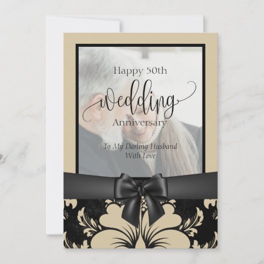 50周年記念結婚撮影伝統的写真 招待状 (正面)