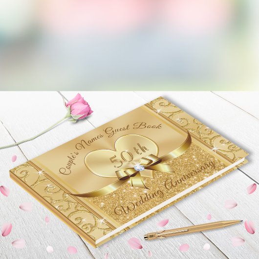50周年記念結婚本ゲストブックパーソナライズされた ゲストブック