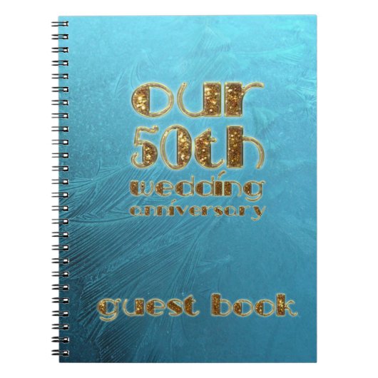 50周年記念結婚本ブルー凍っていル ノートブック (正面)