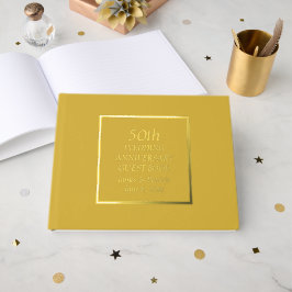 50周年記念結婚様式化シンプル ゲストブック