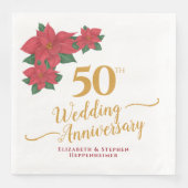 50周年記念結婚水彩赤ポインセチア (正面)