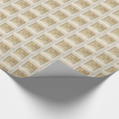 50周年記念結婚真珠とレース ラッピングペーパー (角)