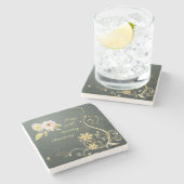 50周年記念結婚石コースター ストーンコースター (横)