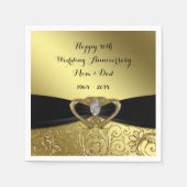 50周年記念結婚紙ナプキンス スタンダードカクテルナプキン (正面)