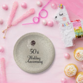 50周年記念結婚紙プレート ペーパープレート (パーティー)