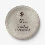 50周年記念結婚紙プレート ペーパープレート (正面)