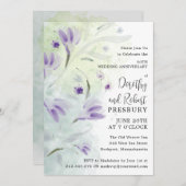 50周年記念結婚紫フローラ 招待状 (正面/裏面)