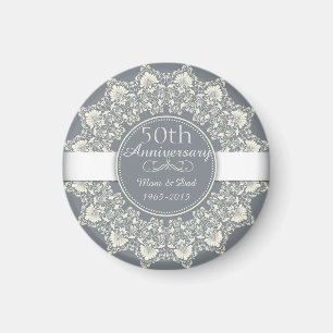 50周年記念結婚観賞用ラウンドレース マグネット