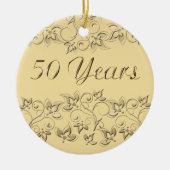 50周年記念結婚記念オーナメント セラミックオーナメント (正面)