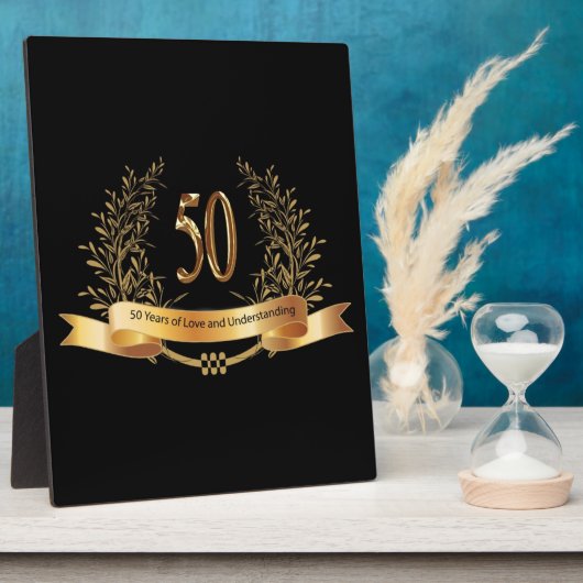 50周年記念結婚贈り物 フォトプラーク (側面)