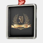 50周年記念結婚贈り物 メタルオーナメント (左)