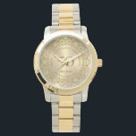 50周年記念結婚贈 腕時計<br><div class="desc">50周年を記念し結婚て、このエレガントデザイン – イメージメタリック金ゴールドの背景に華美gol mandala。白いダイヤモンドで装飾されたダイヤモンドは、光沢のある金ゴールドのサークル内の金ゴールドにカスタマイズ可能な文字を提供する。</div>