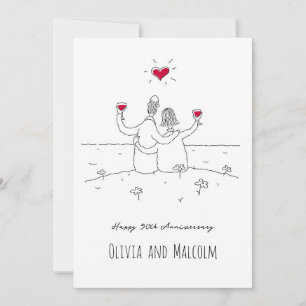 50周年記念結婚赤いハートカップル