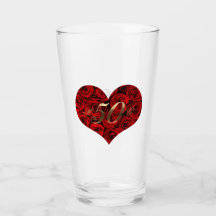 50周年記念結婚赤バラハートエレガント