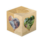 50周年記念結婚金のフォトキューブ フォトキューブ (正面アングル)