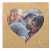 50周年記念結婚金のフォトキューブ フォトキューブ (正面)