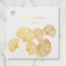 50周年記念結婚金の葉 フェイバータグ