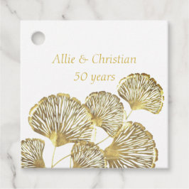 50周年記念結婚金の葉 フェイバータグ