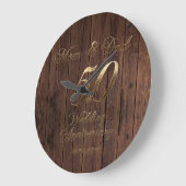 50周年記念結婚金の親結婚たち ラージ壁時計 (傾斜)