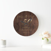 50周年記念結婚金の親結婚たち ラージ壁時計 (ホーム)