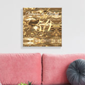 50周年記念結婚金の金結婚額 キャンバスプリント (インサイチュ (リビング))