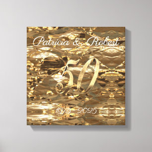 50周年記念結婚金の金結婚額 キャンバスプリント