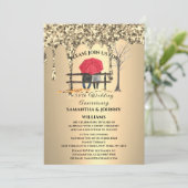 50周年記念結婚金グリッタードリップ 招待状 (スタンド正面)