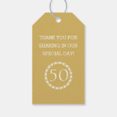 50周年記念結婚金ゴールドお願い ギフトタグ (裏面)