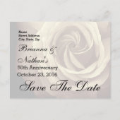 50周年記念結婚金ゴールドエレガントバラA016 案内ポストカード (裏面)