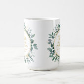 50周年記念結婚金ゴールドタイポグラフィ コーヒーマグカップ (中央)