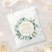 50周年記念結婚金ゴールドタイポグラフィ フェイバーバッグ (クリップ留めされた状態)