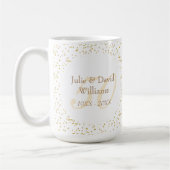 50周年記念結婚金ゴールドダスト紙吹雪 コーヒーマグカップ (左)