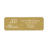 50周年記念結婚金ゴールドダスト紙吹雪 ラベル (正面)