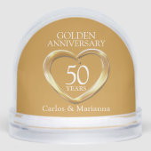 50周年記念結婚金ゴールドハートカスタム写真 (正面)