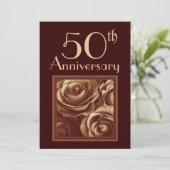 50周年記念結婚金ゴールドバラ 招待状 (スタンド正面)