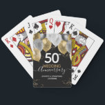 50周年記念結婚金ゴールドバルーン トランプ<br><div class="desc">フェイク金ゴールドエレガントバ縁どーンの上に輝く紙吹雪がハイライト縁ど表示。すべての文字は調整可能で、簡単は独自のパーティーニーズに合わせて変更できる。50周年素晴らしテンプレートデザイン。</div>