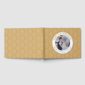 50周年記念結婚金ゴールドフォトダマスクパターン ゲストブック (全面)