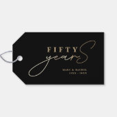 50周年記念結婚金ゴールドブラック ギフトタグ (裏面横)