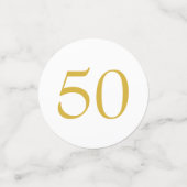 50周年記念結婚金ゴールドリース50写真 コンフェッティ (スモール正面)