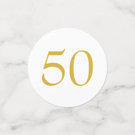 50周年記念結婚金ゴールドリース50写真 コンフェッティ (スモール正面)